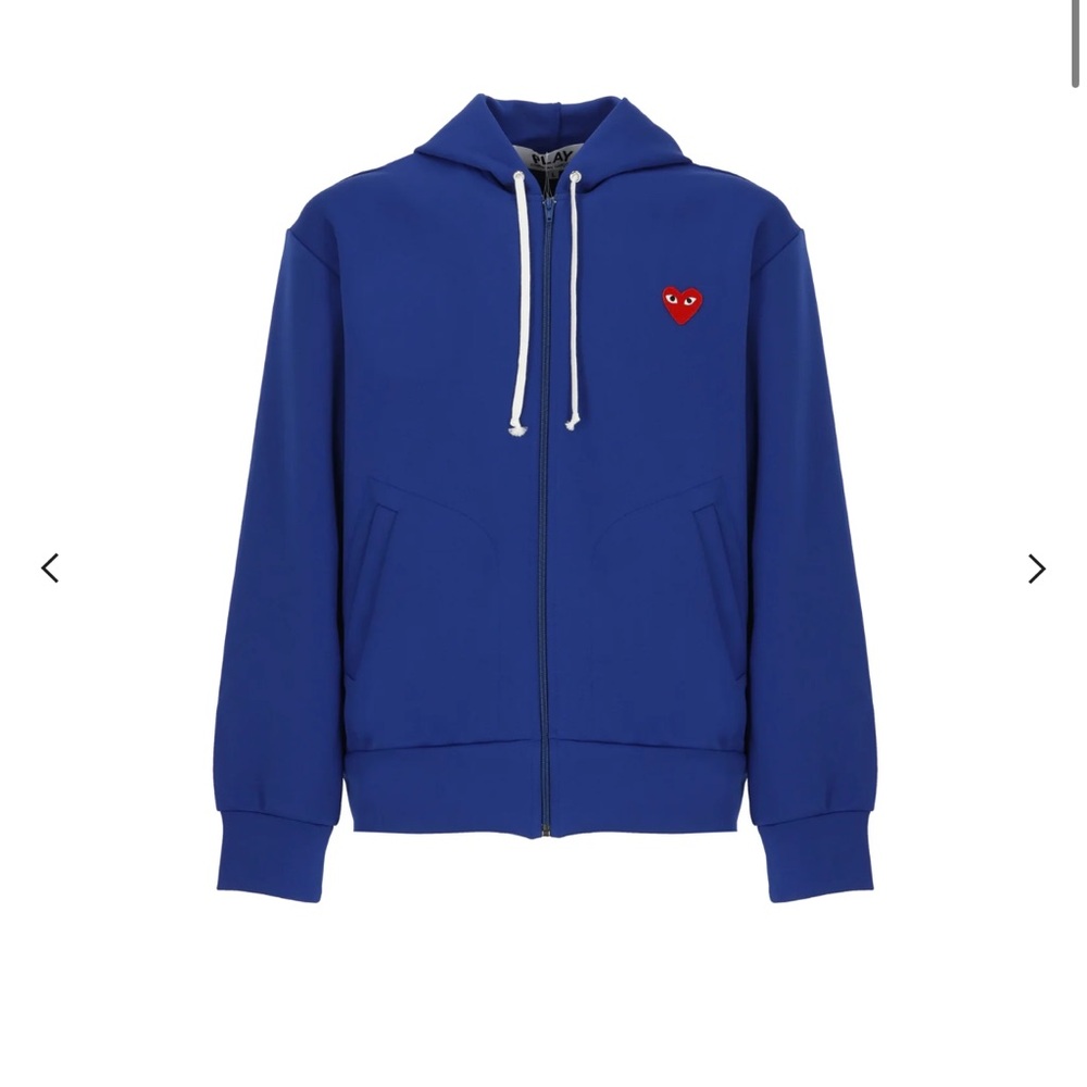 Women’s comme de garcons blue zip hoodie
